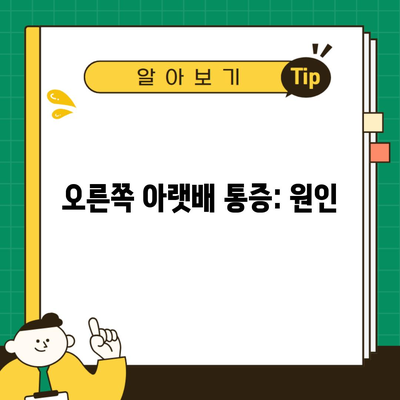 오른쪽 아랫배 통증: 원인