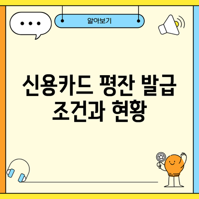 신용카드 평잔 발급 조건과 현황