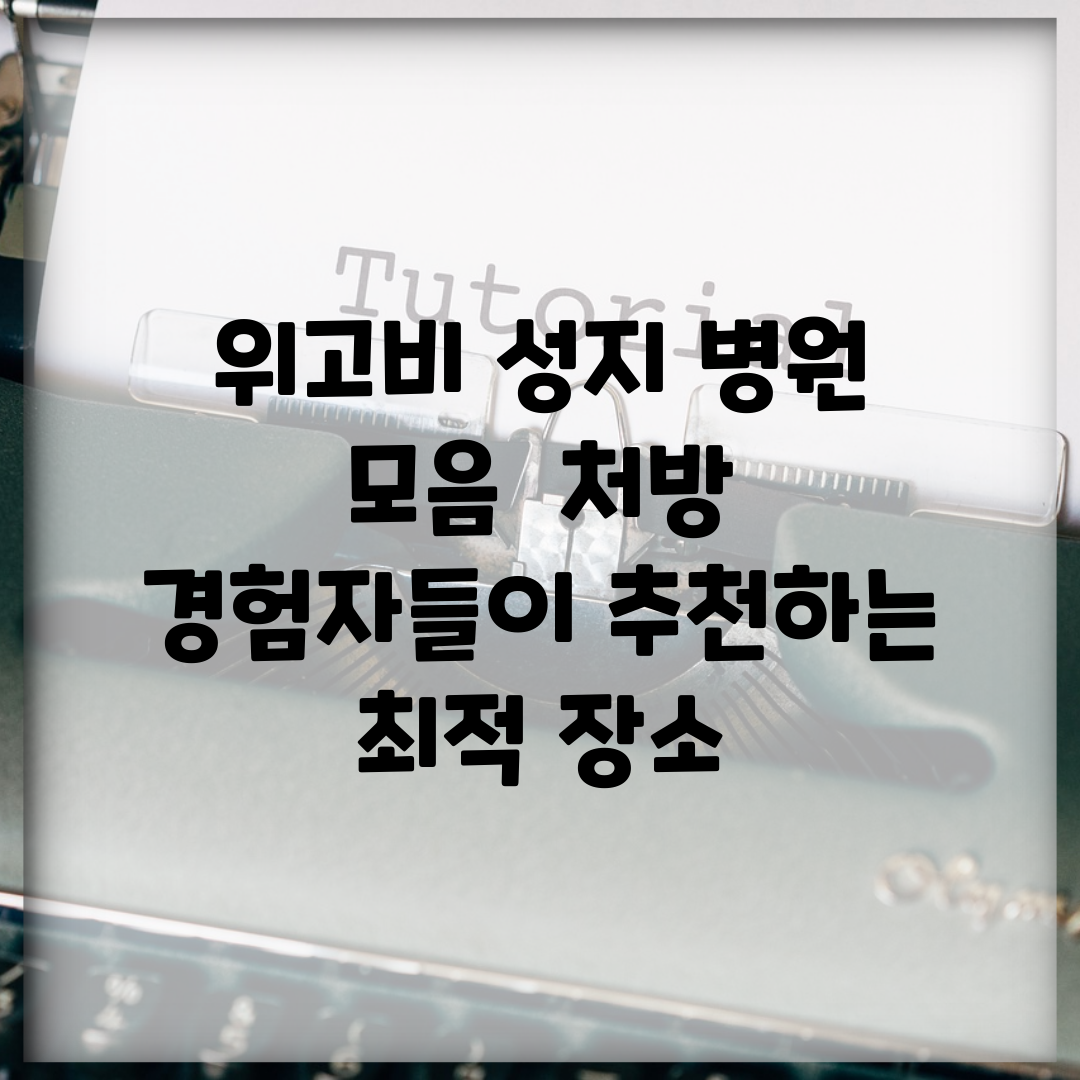 위고비 성지 병원 모음 | 처방 경험자들이 추천하는 최적 장소