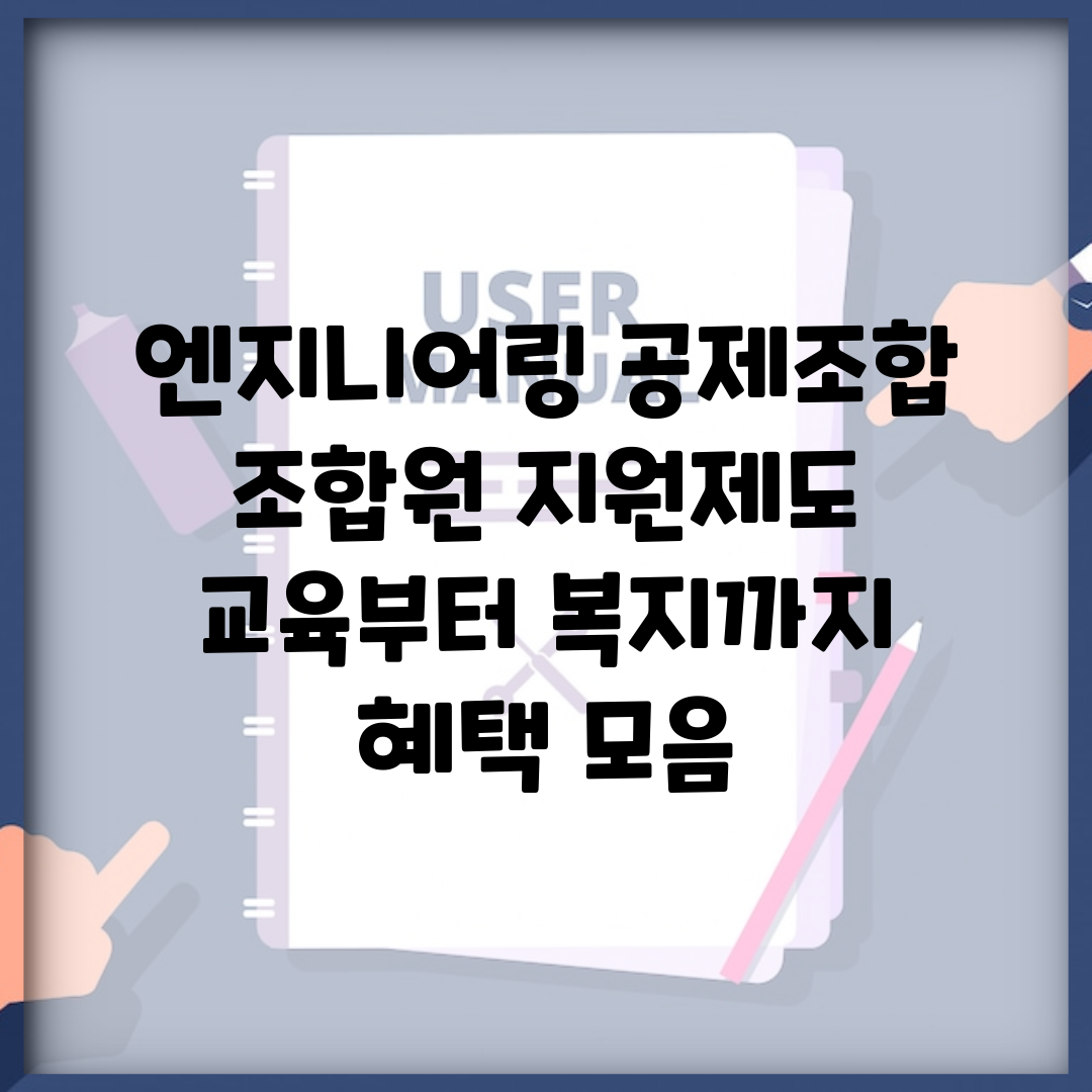 엔지니어링 공제조합 조합원 지원제도 | 교육부터 복지까지 혜택 모음