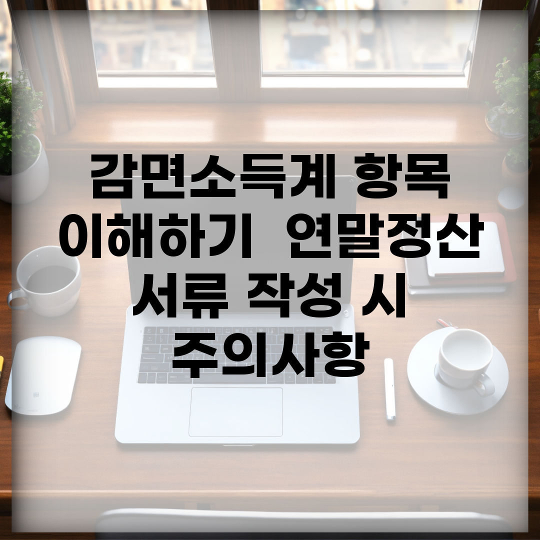 감면소득계 항목 이해하기 | 연말정산 서류 작성 시 주의사항