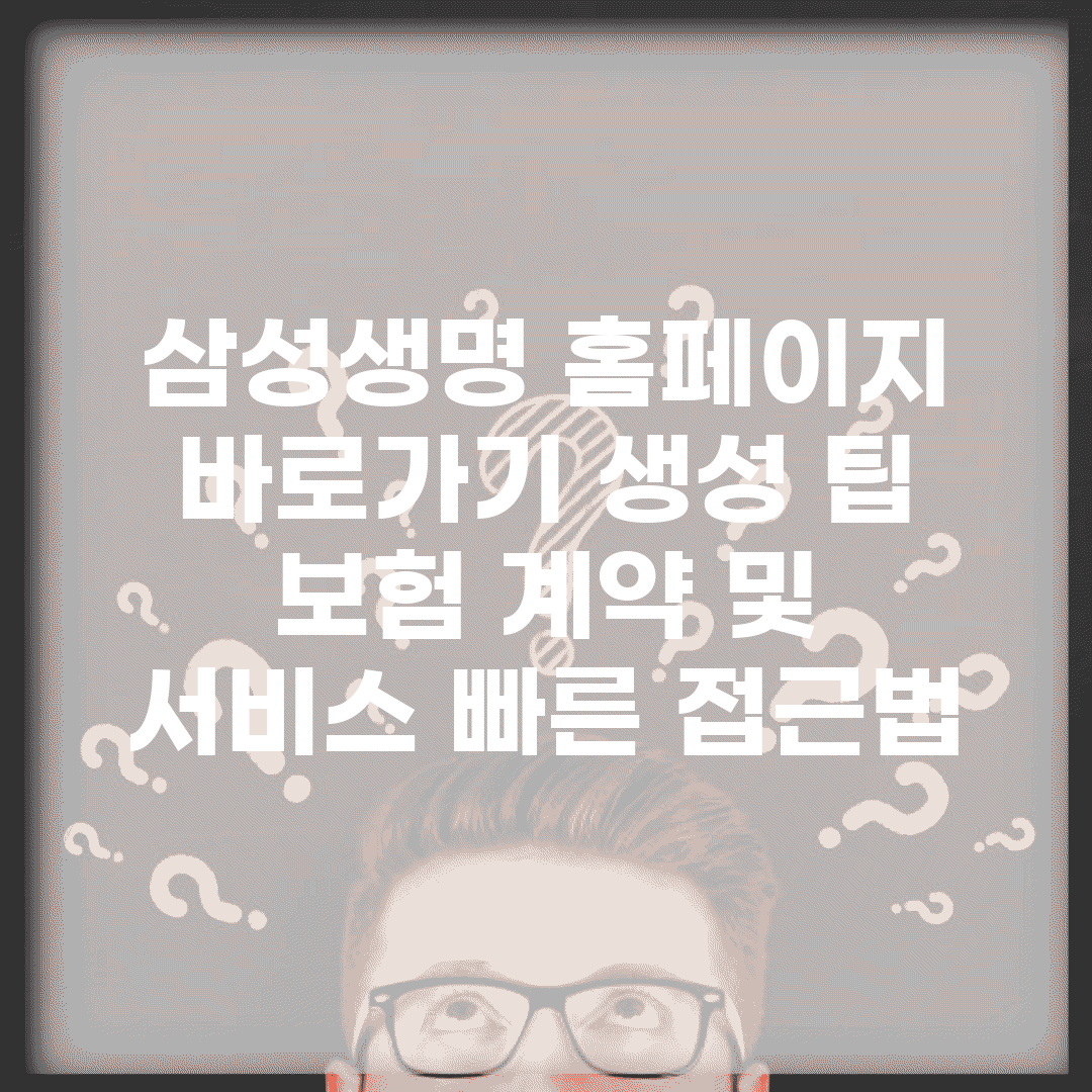 삼성생명 홈페이지 바로가기 생성 팁 | 보험 계약 및 서비스 빠른 접근법
