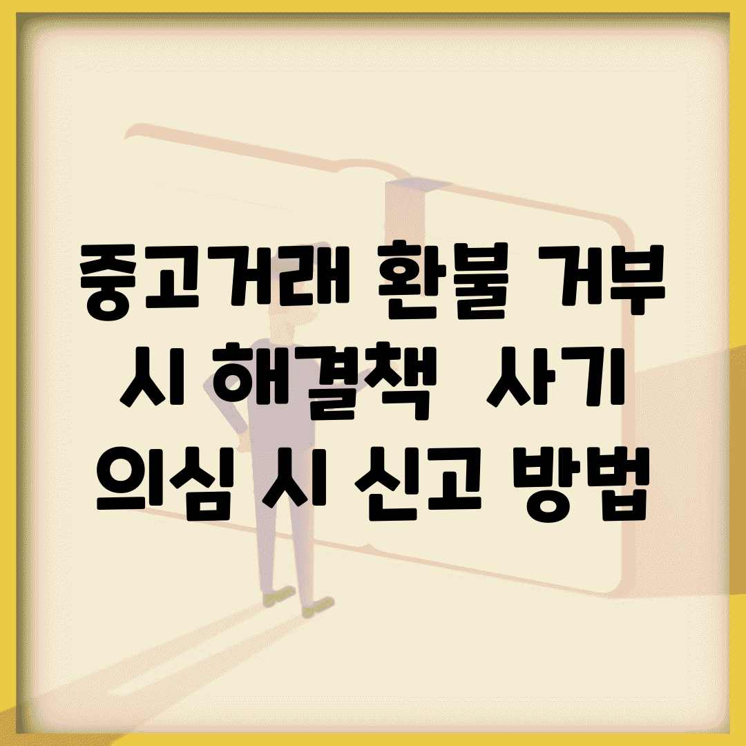 중고거래 환불 거부 시 해결책 | 사기 의심 시 신고 방법