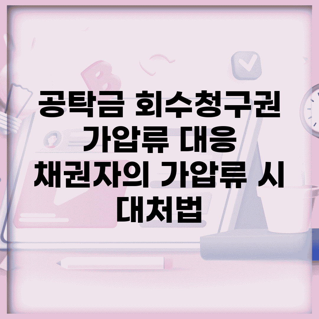 공탁금 회수청구권 가압류 대응 | 채권자의 가압류 시 대처법