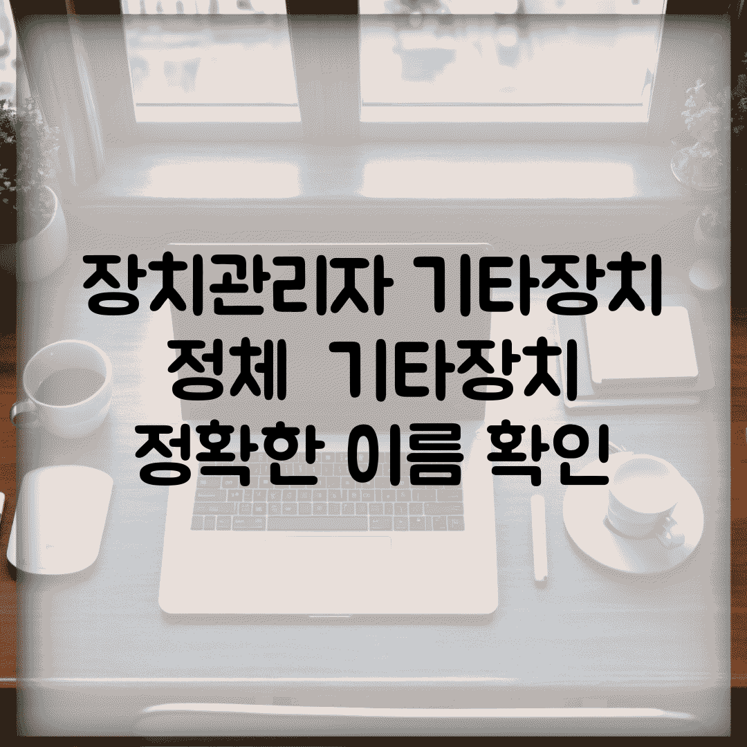 장치관리자 기타장치 정체 | 기타장치 정확한 이름 확인