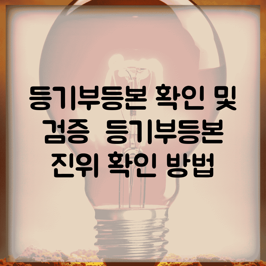 등기부등본 확인 및 검증 | 등기부등본 진위 확인 방법