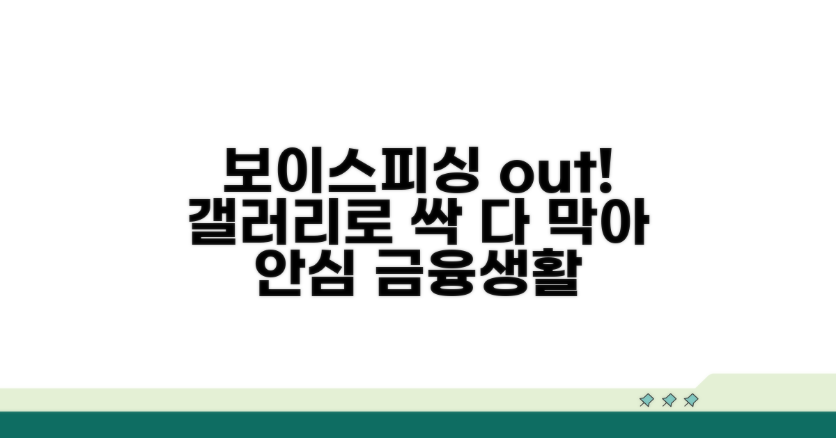 보이스피싱 예방, 갤러리 활용법