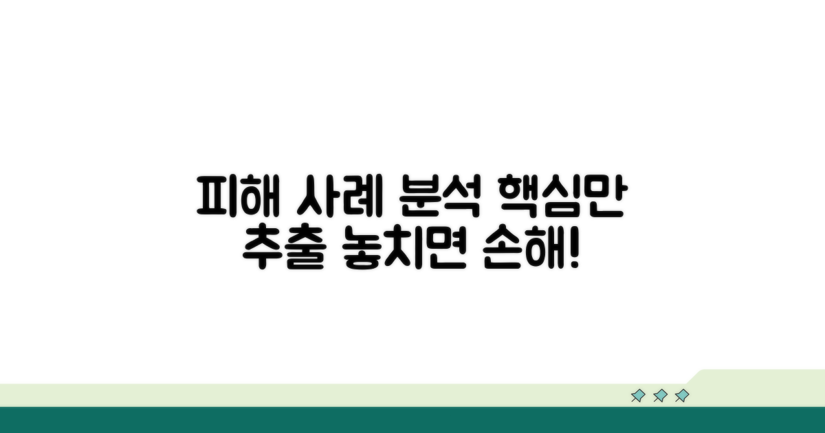 피해 사례 분석, 핵심 정보만 추려