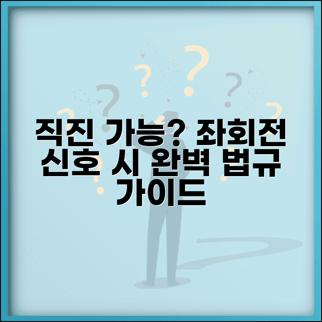 직진금지 없는 좌회전 직진 가능 여부 | 좌회전 신호 시 직진 완벽 법규 가이드