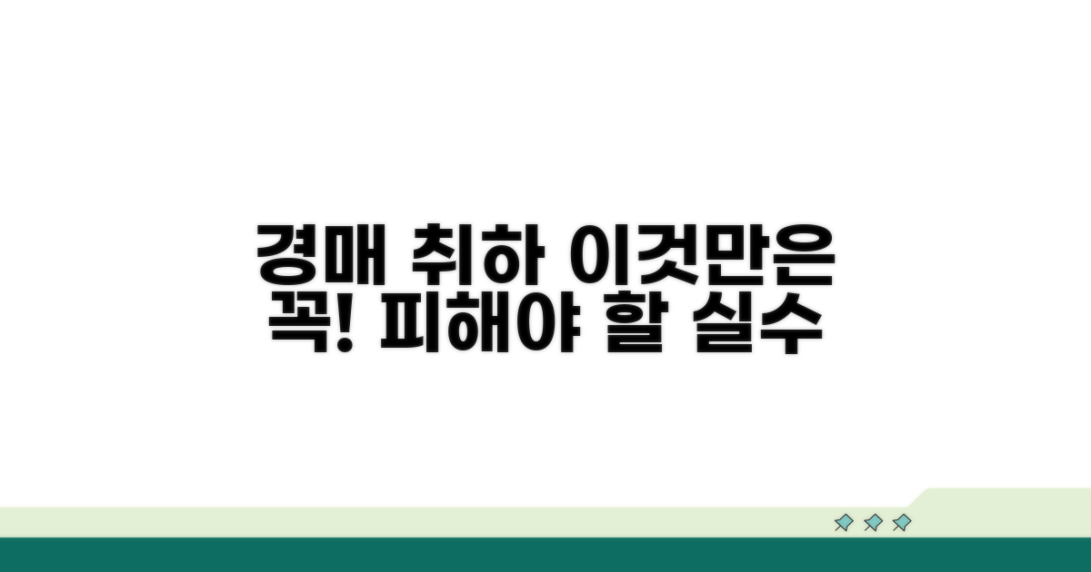 경매 취하, 이것만은 주의하세요