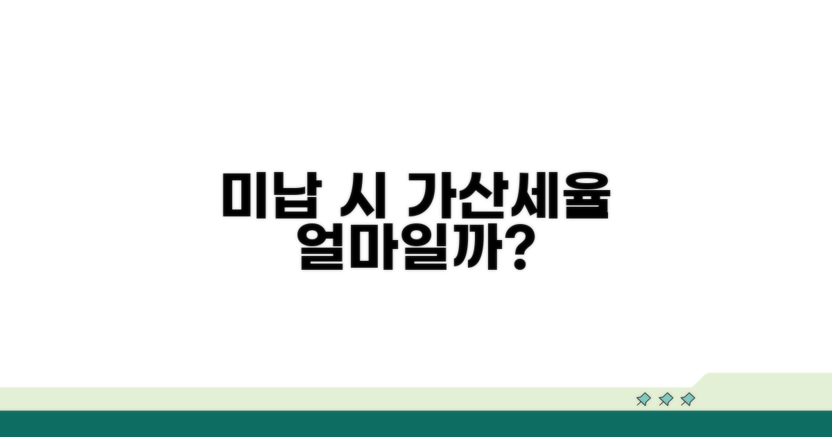 미납 시 가산세율 알아보기