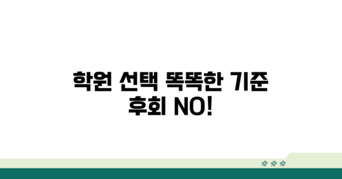 현명한 학원 선택 시 주의점