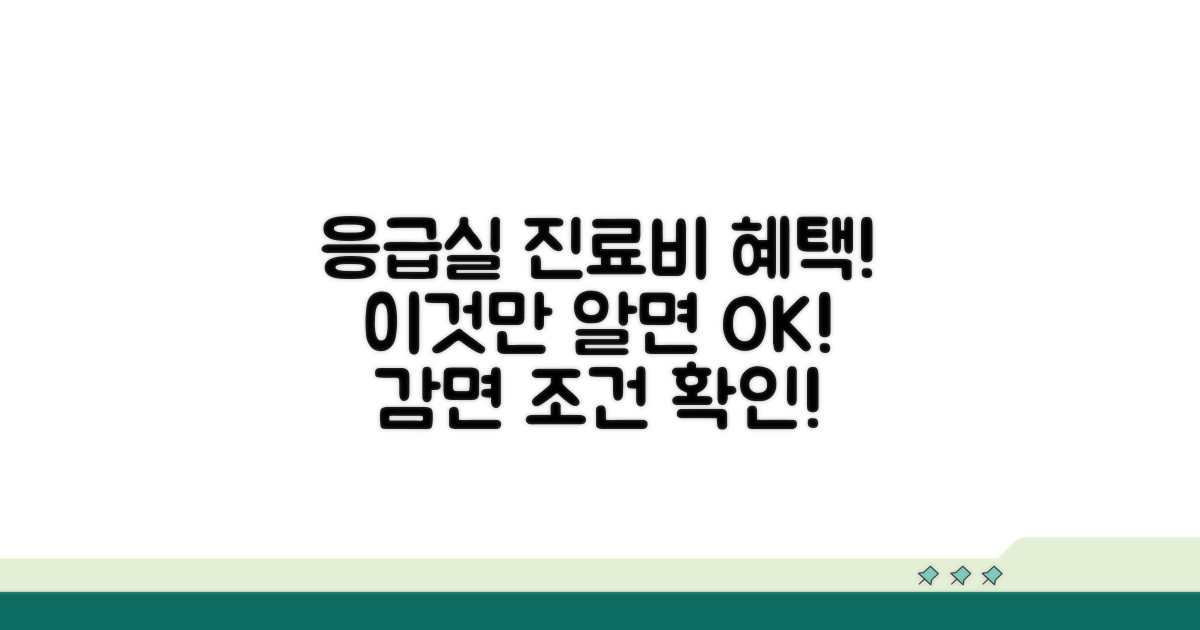 응급실 진료비 감면 조건 확인
