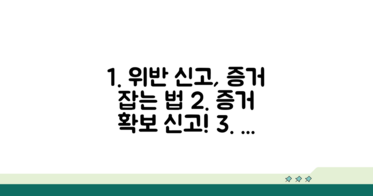 위반 행위, 증거 확보 및 신고 방법