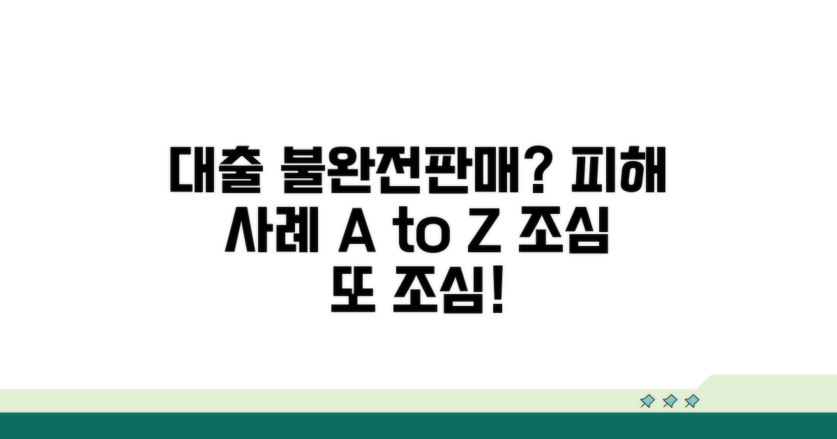 대출 시 불완전판매 사례