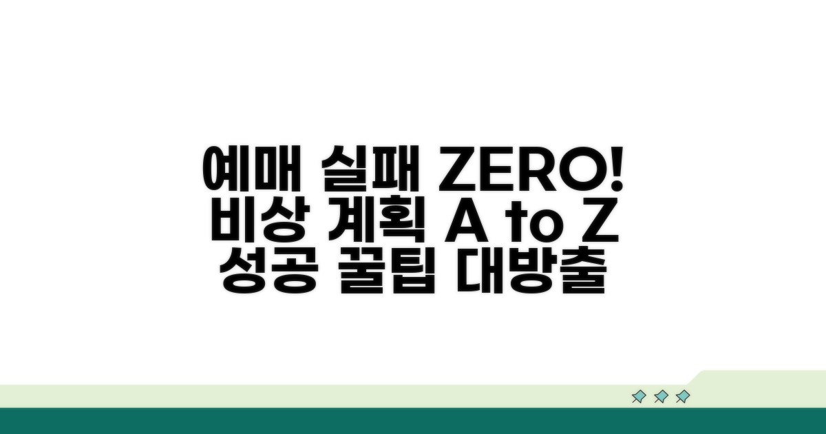 예매 실패 막는 비상 계획