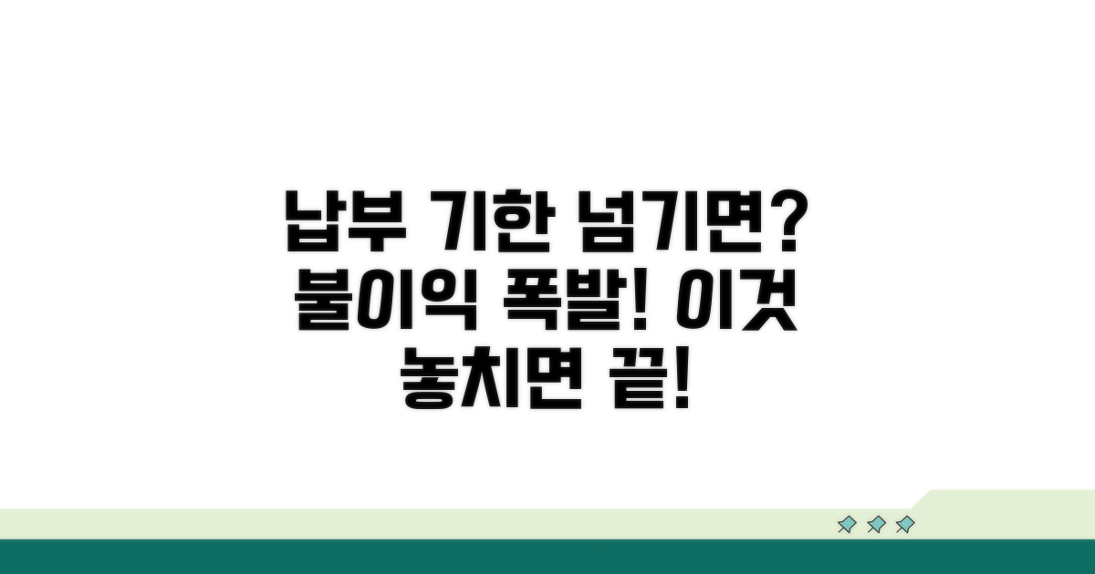 납부 기한 넘기면 발생하는 문제점