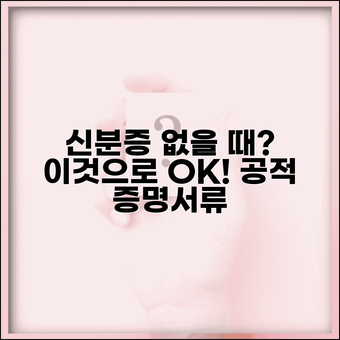신분증 대체 증명서류 | 주민등록증 없을 때 사용 가능한 공적 신분증명서