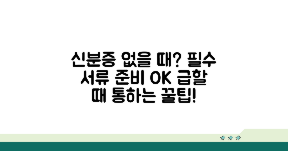 신분증 없을 때 필요한 서류 준비법