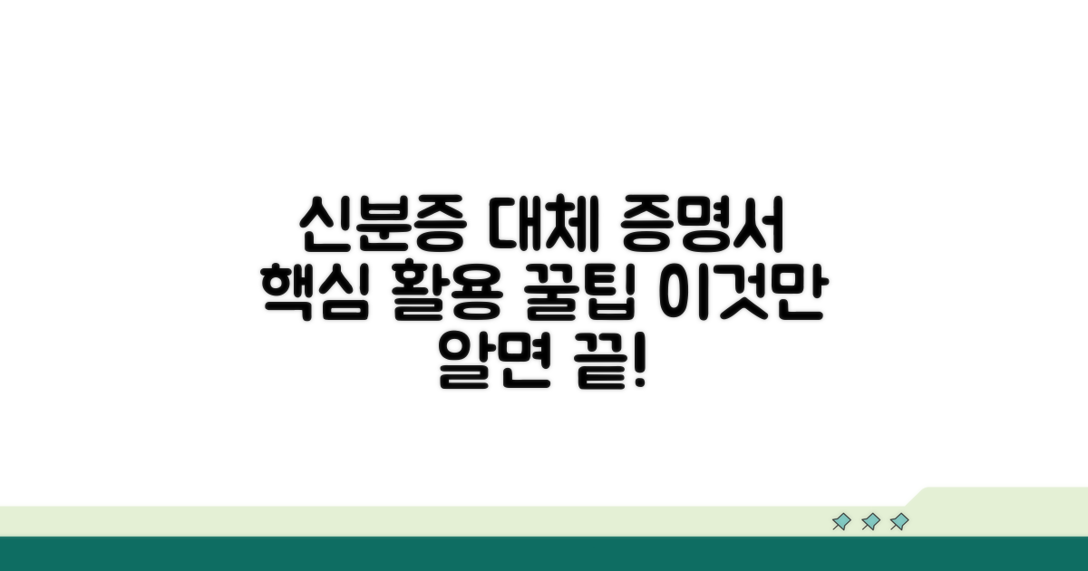 신분증 대체 증명서 활용 꿀팁