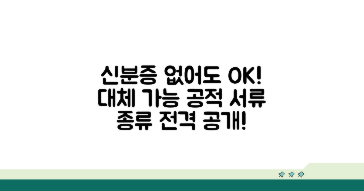 신분증 대체 가능 공적 서류 종류