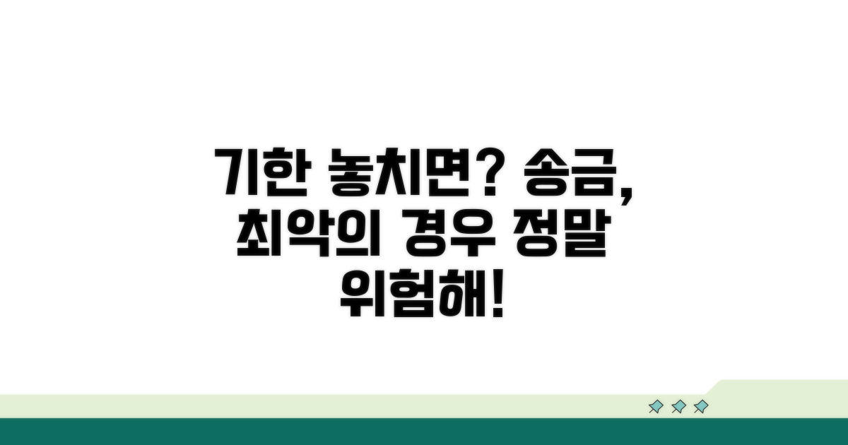 기한 놓치면 송금 어떻게 되나