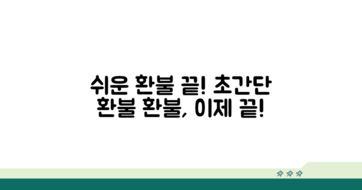 환불 절차 간단하게 끝내기
