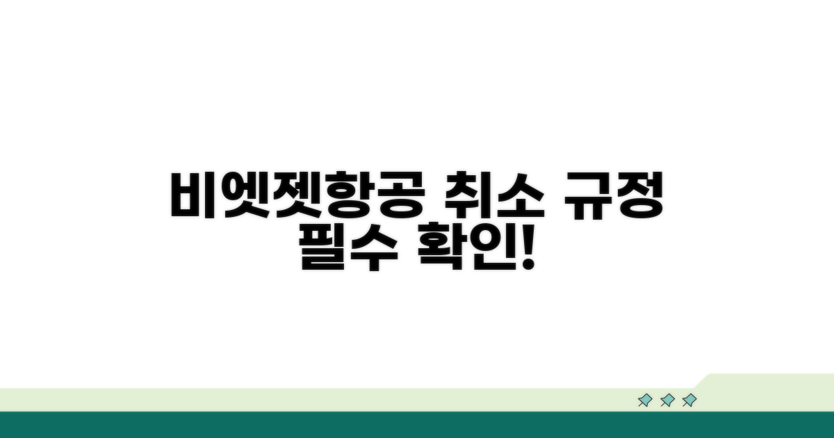 비엣젯항공 취소 기본 규정