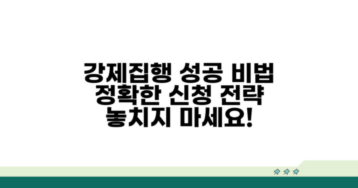 강제집행, 성공적인 신청 전략
