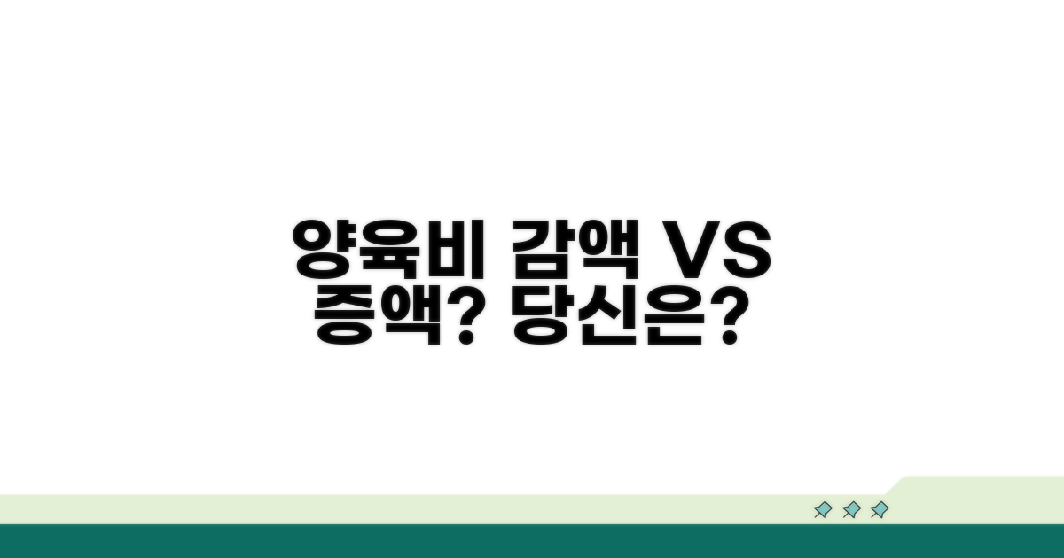 양육비 감액 및 증액 가능성