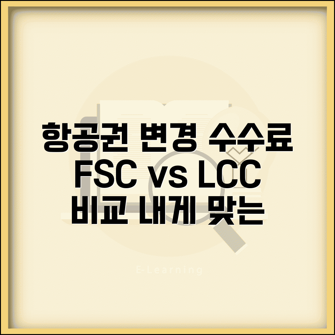 항공권 변경 수수료 항공사 비교 | FSC vs LCC 항공사별 일정 변경 수수료 차이와 선택 기준