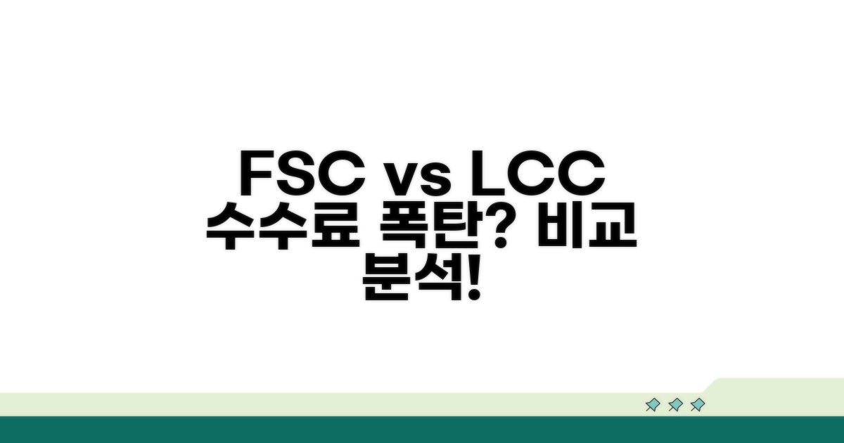 FSC vs LCC 수수료 비교
