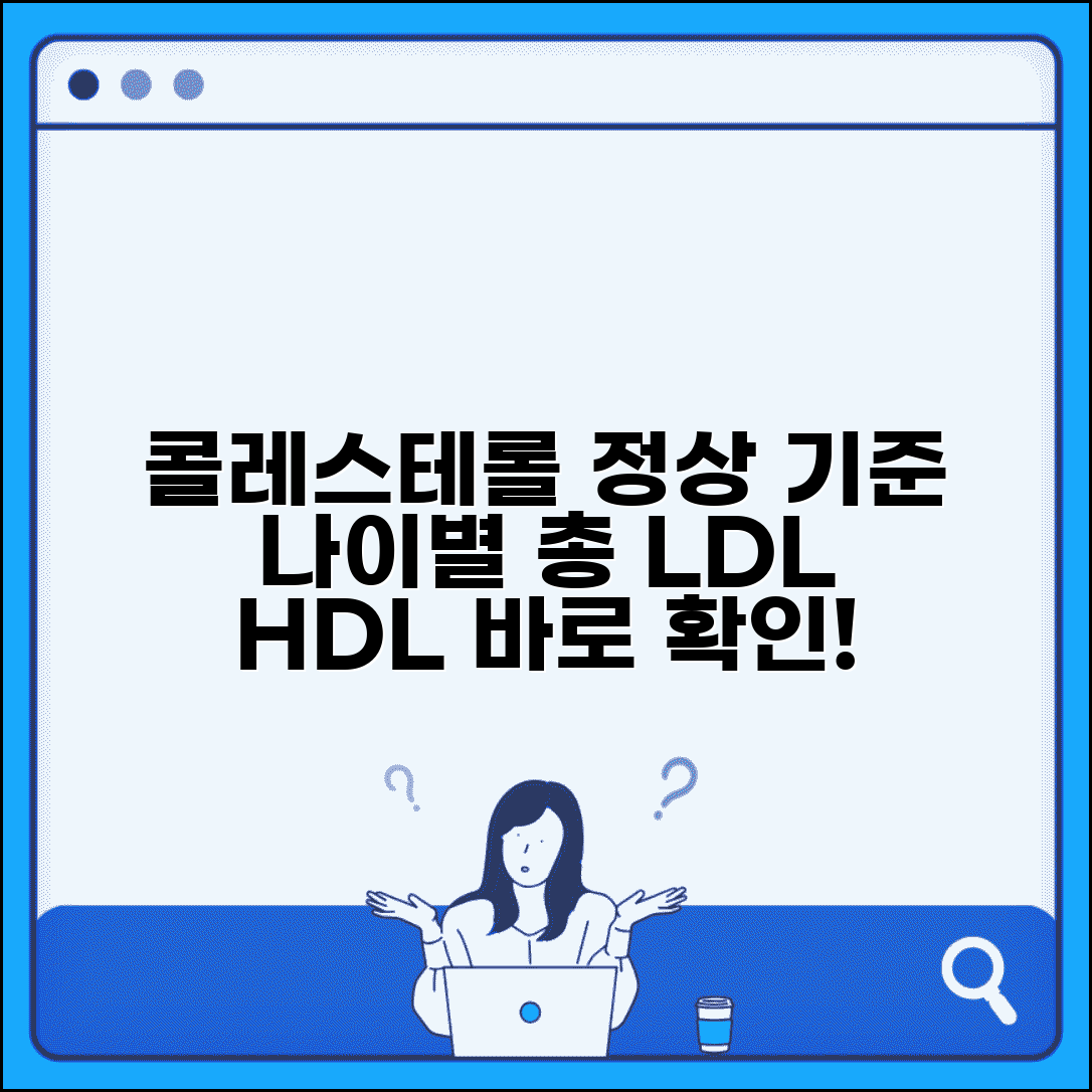 정상 콜레스테롤 수치 기준표 | 총콜레스테롤 LDL HDL 정상 범위 나이별 기준