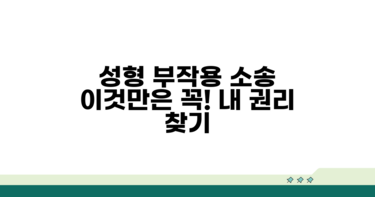 성형 부작용 소송, 이것만은 꼭!