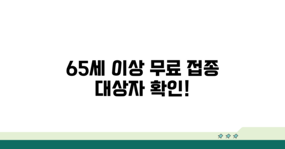 65세 이상 무료 접종 대상자 확인