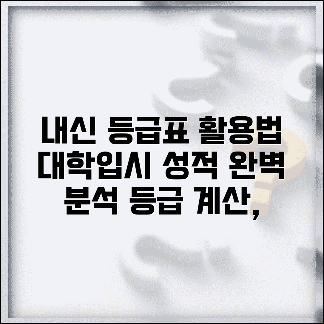 내신 등급표 활용법 | 대학입시 성적 등급 계산 완벽 정리