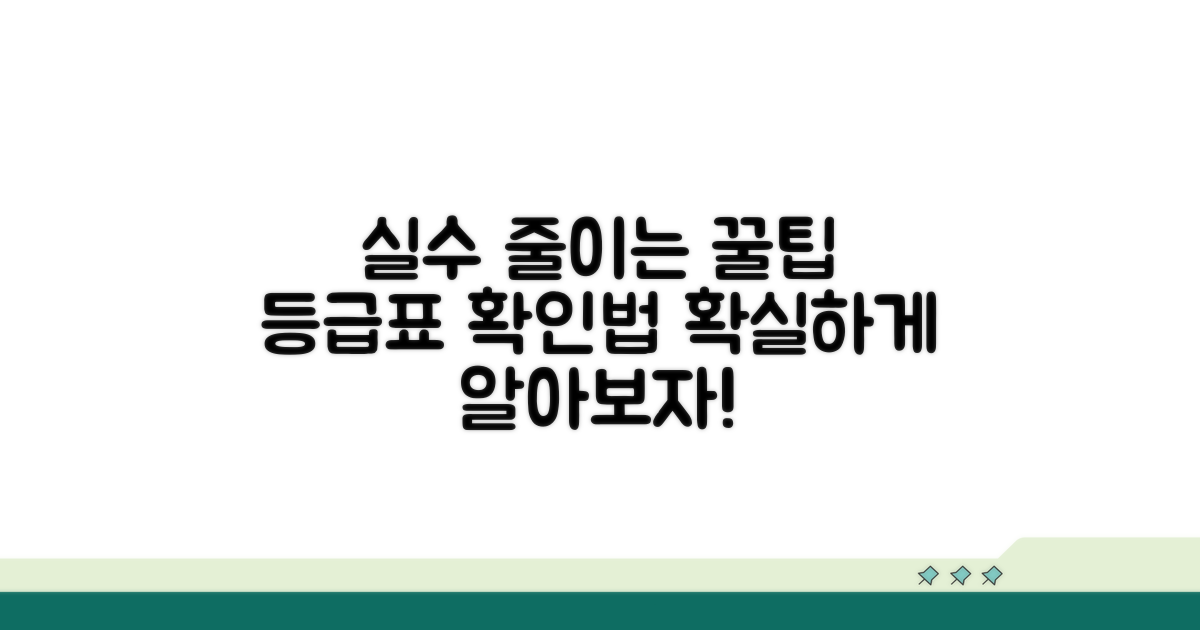 실수 줄이는 등급표 확인법