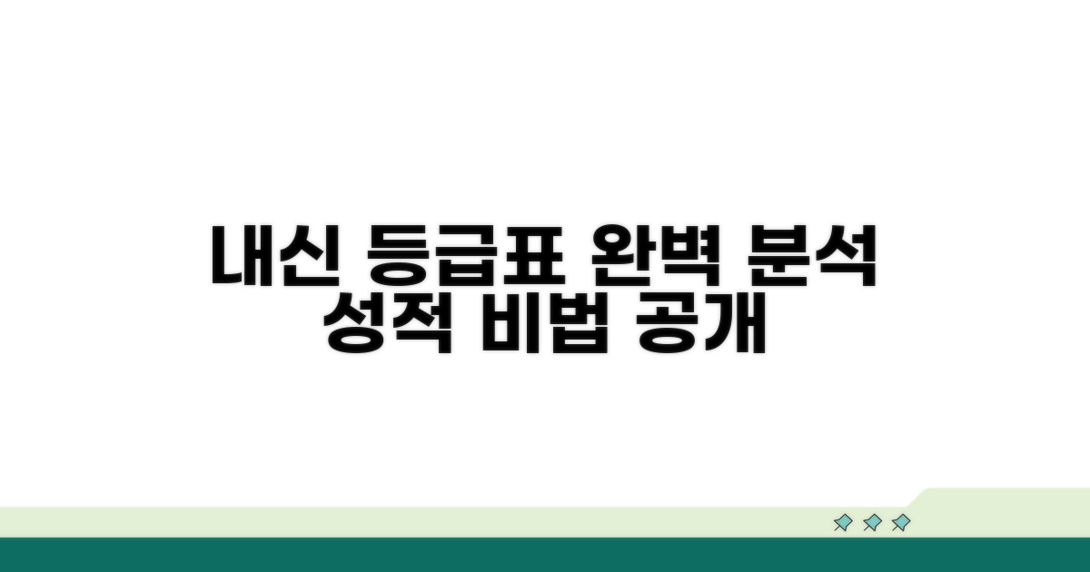 내신 등급표, 어떻게 볼까?