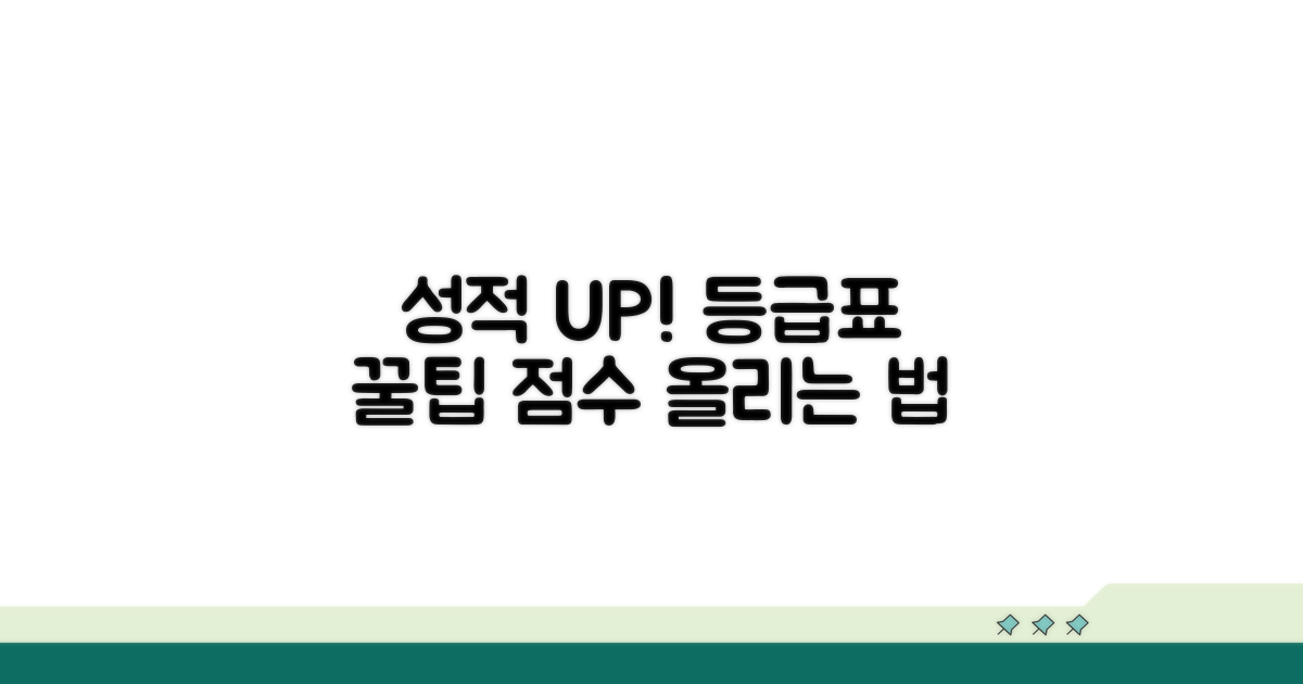 성적 향상, 등급표 활용 꿀팁
