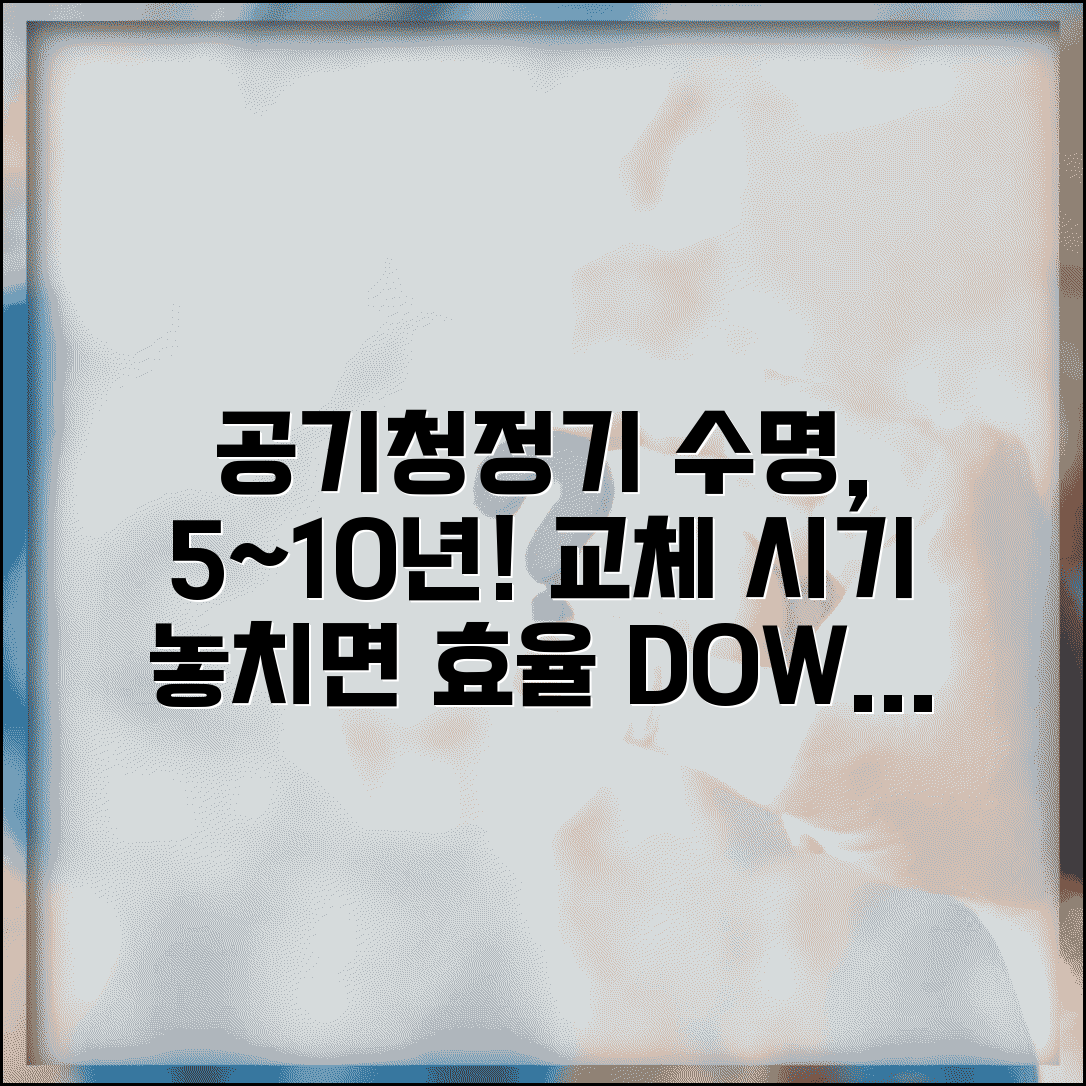 공기청정기 수명 사용 기간 5년~10년 | 공기청정기 교체 시기 효율 저하