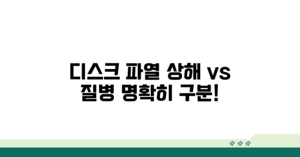 디스크 파열, 상해와 질병 구분법