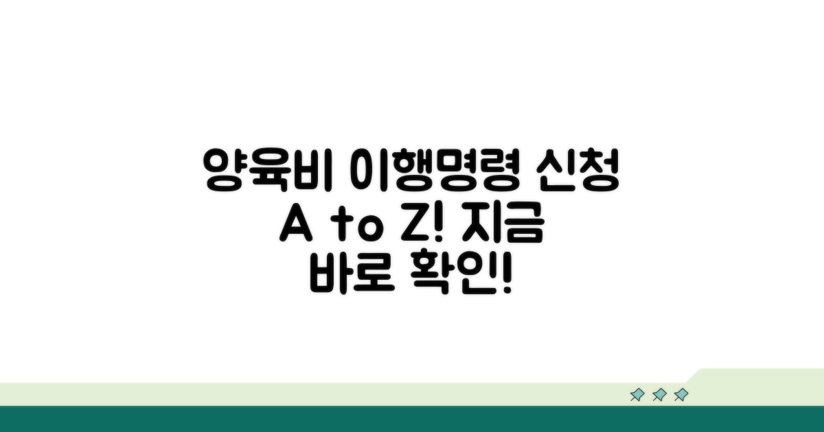 양육비 이행명령 신청, 무엇부터?