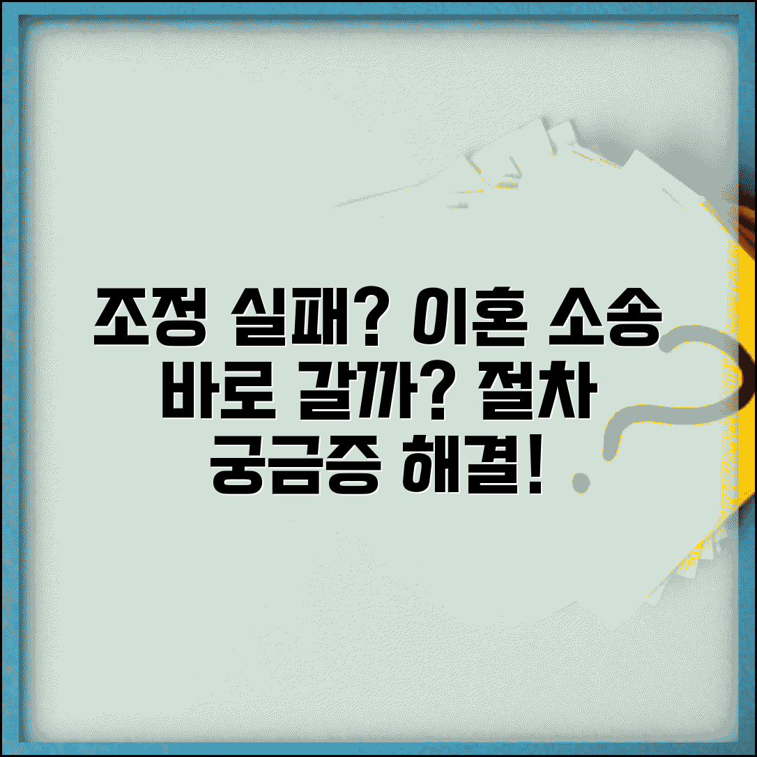 이혼 조정 불성립되면 바로 소송해야 하나요 | 조정 불성립 | 이혼 소송 | 절차