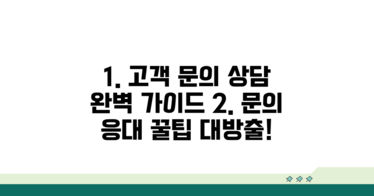 고객 문의 상담 방법 상세
