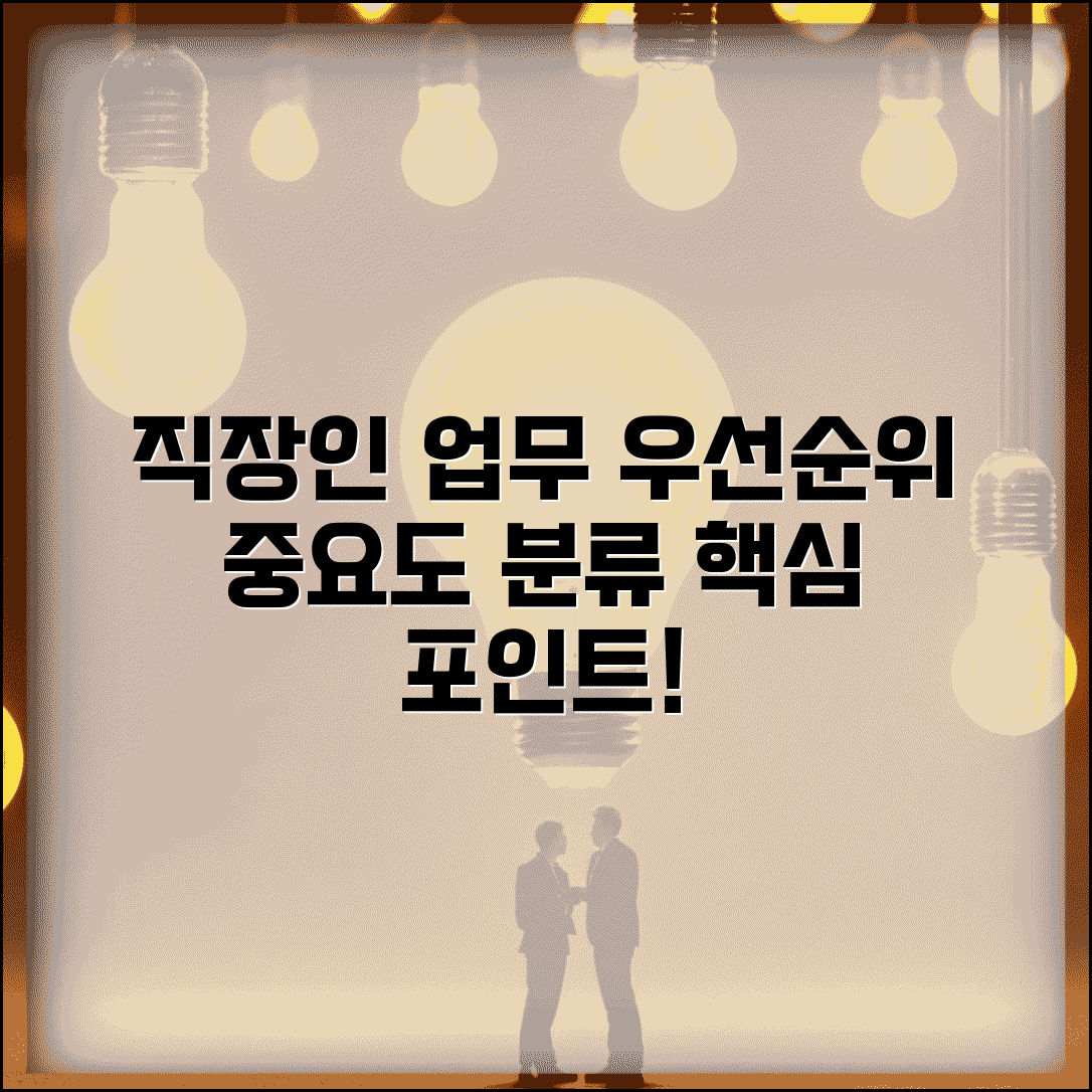 직장인 업무 우선순위 정하는 법 중요도 분류 | 업무 우선순위 매트릭스