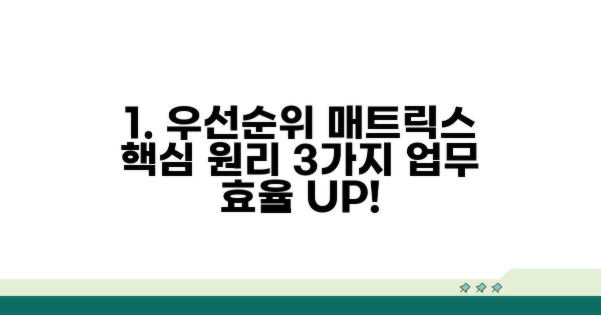 업무 우선순위 매트릭스 기본 원리