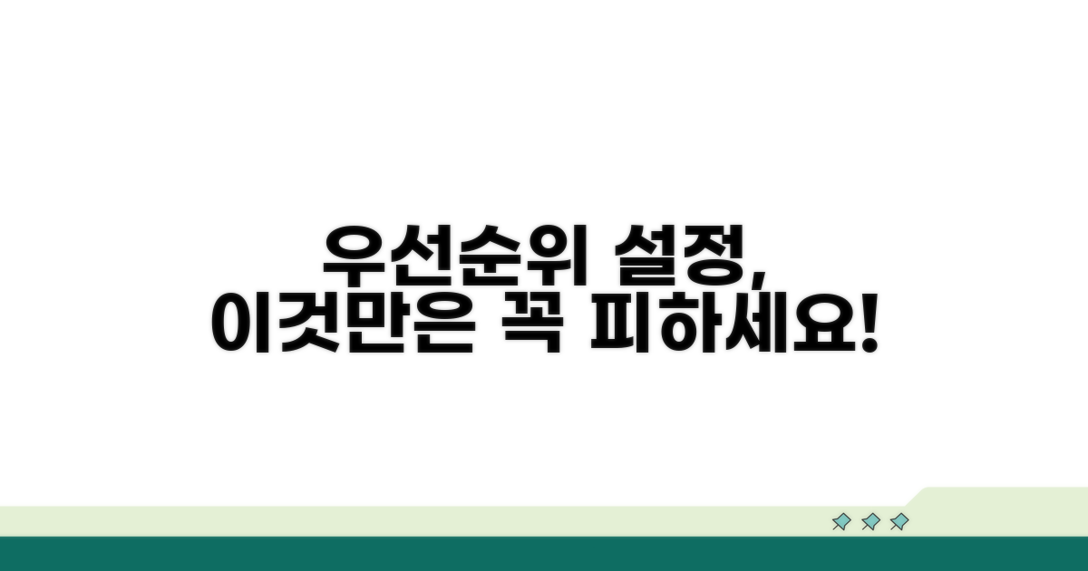 우선순위 설정 시 주의점