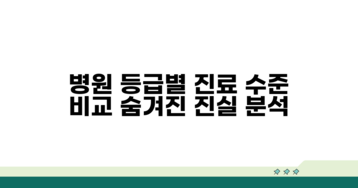 병원 등급별 진료 수준 비교 분석