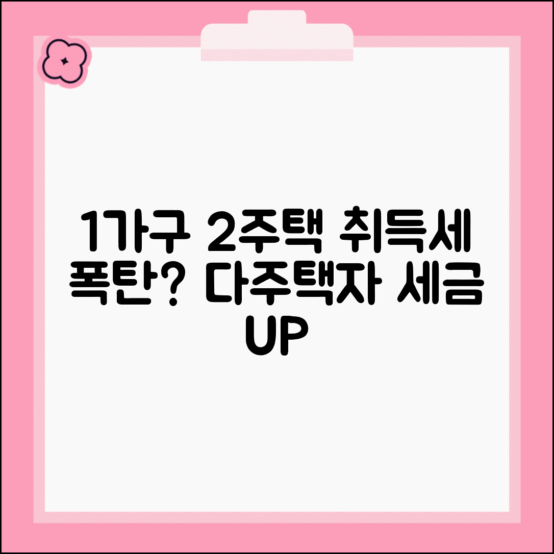 1가구 2주택 취득세율 얼마나 오를까? | 다주택자 세금 부담 분석
