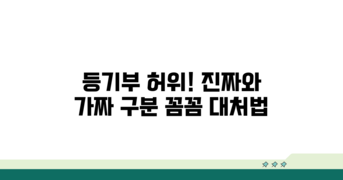 주의! 등기부등본 허위 사례와 대처법